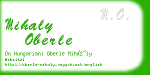 mihaly oberle business card